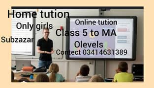 Girls home and online tution