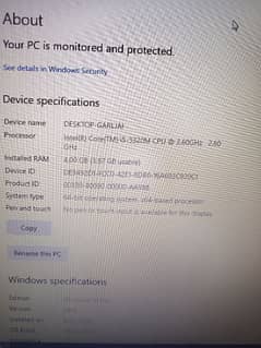 HP Core i5 3rd Gen- 128 gb SSD, 320GB HARD , 4GB RAM, No Fault 100%