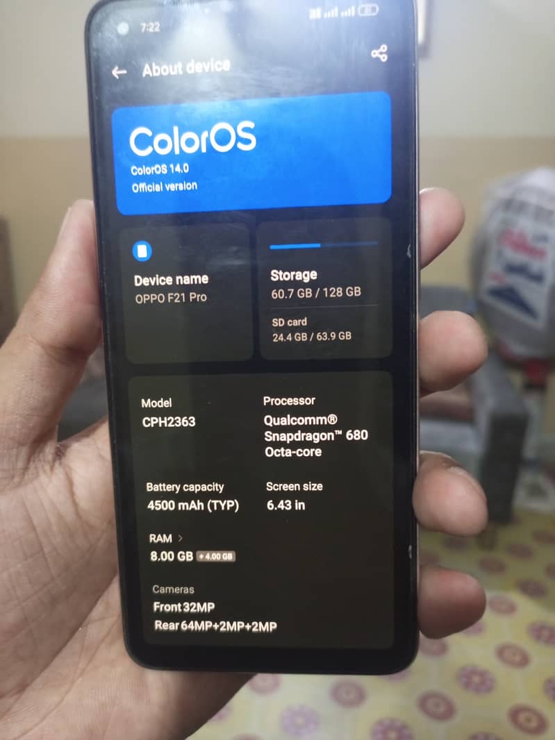 Oppo f21 pro with warranty 3