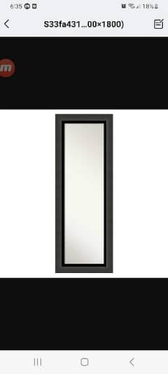 13" × 6" dark brown wall hanging mirror for room decor