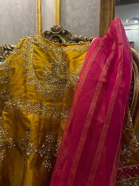 yellow frock & dupatta 5