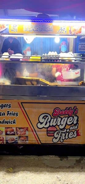 4 fit double Fryer and Burger Stall 1