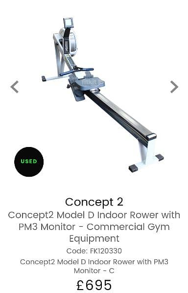 concept 2 rower with pm3 monitor white usa import single piece 2