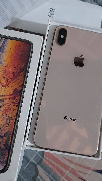 iphone xs max 64 gb pta approved dual sim golden colour 0