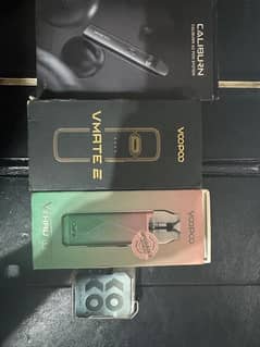 pod and vapes available caliburn, vaporesso, voopoo