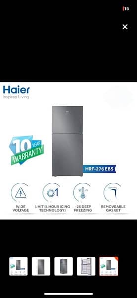 Haier Refrigerator HRF-276 EBS Silver 1