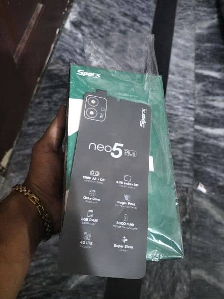 mobile spark neo 5 plus 10 by 10 3 month used with box and charger 1