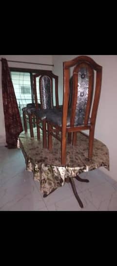 6 chairs and table for sale