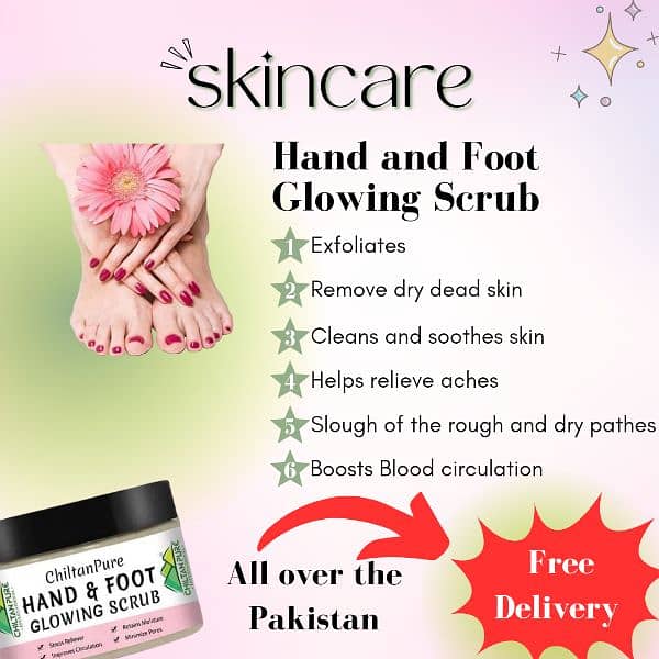Hand and foot glowing scrub 0