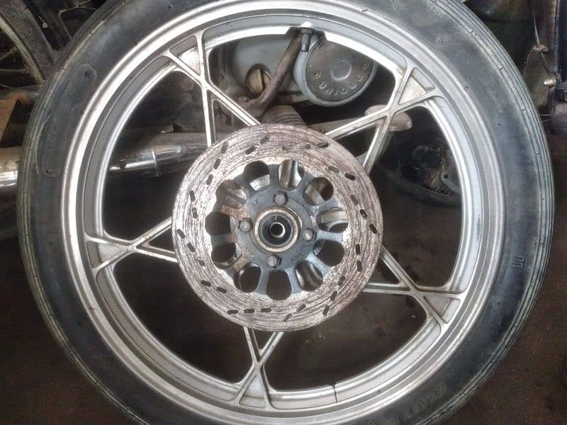 wheel olyrim set with tires. original. 4