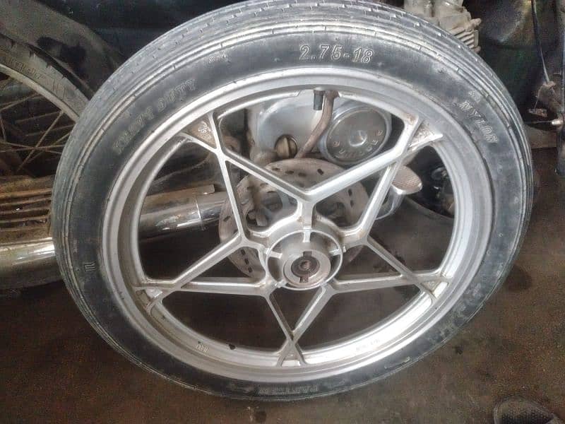wheel olyrim set with tires. original. 8