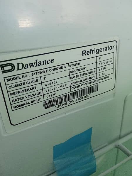 dawlance fridge good condition 1 year use 03318227926 6