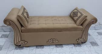 Stylish Golden Deewan Sofa With Storage Box