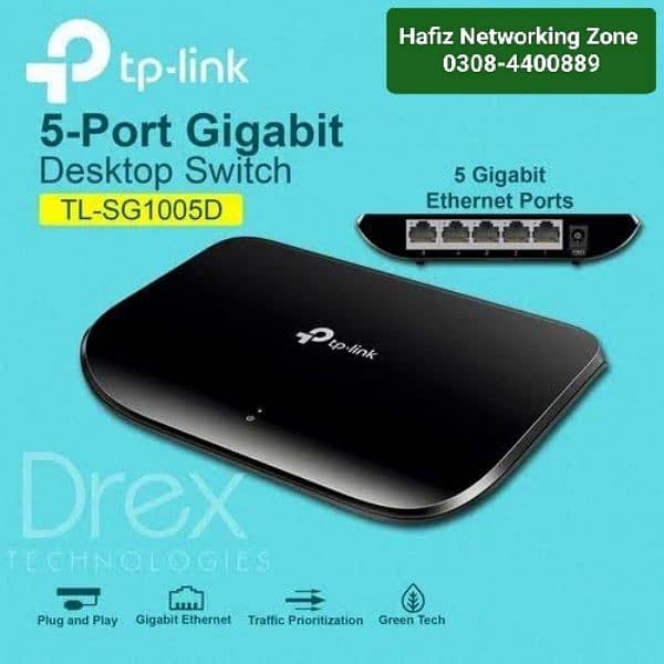 TP-Link 8/5 ports Gigabyte Switch Ultra faster latest model 1