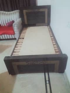 single bed wooden urgent sale 03281010987