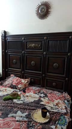 bedroom set along with 4 door wardrobe dressing table and divider