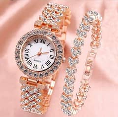 Elegant Luxury Full Diamond Quartz Watch