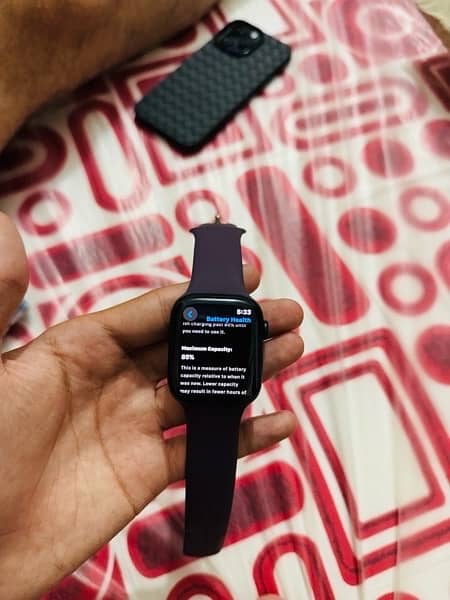 apple watch series 7 45 mm gps only with box and charger 5