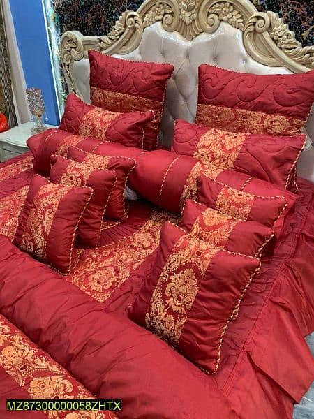 14 PCs jacquard quilted embroidered bedsheet 1