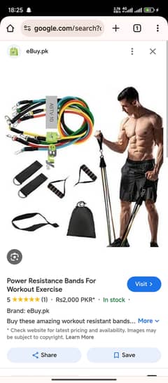 Power Resistance Bands For Workout Exercise