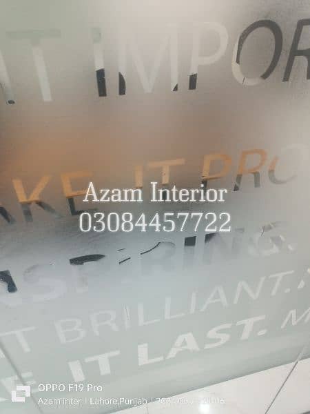frosted glass paper logo printed black out paper glass 10
