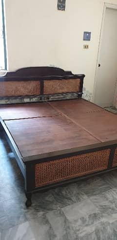 Wooden double bed (king)