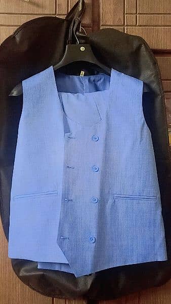 3 Piece Suit Pant Coat (Light Blue Color) 1