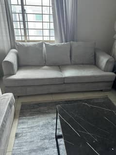 Grey sofa set 2 pieces