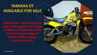 YAMAHA DT  trail motorcycle