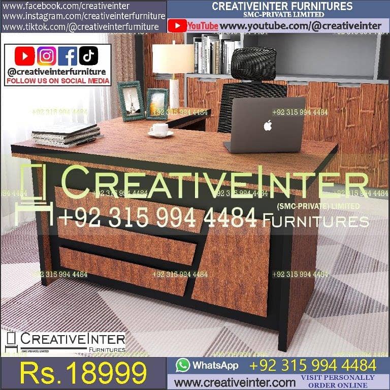 Executive Office table computer desk design furniture chair Workstatio 3