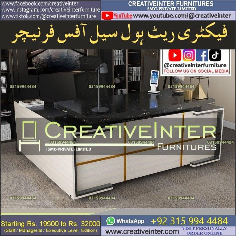 Executive Office table computer desk design furniture chair Workstatio 15