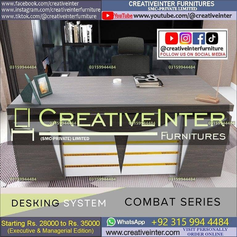Executive Office table computer desk design furniture chair Workstatio 17
