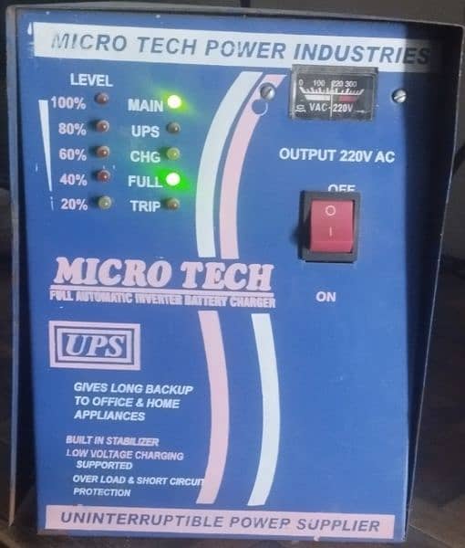 1000 watt micro tech ups in good condition. (24V) 0