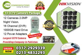 12 HD CCTV Cameras Package HIK Vision (Authorized Dealer)