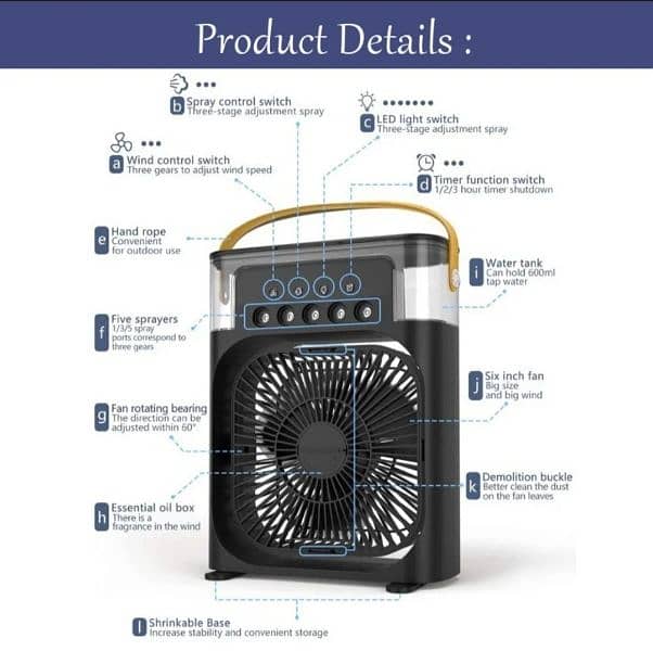 portable 3 in 1 fan air conditioner 2