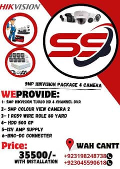 2mp Hikvision Cctv 4 camera Package