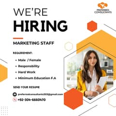 Male / Female Staff Required