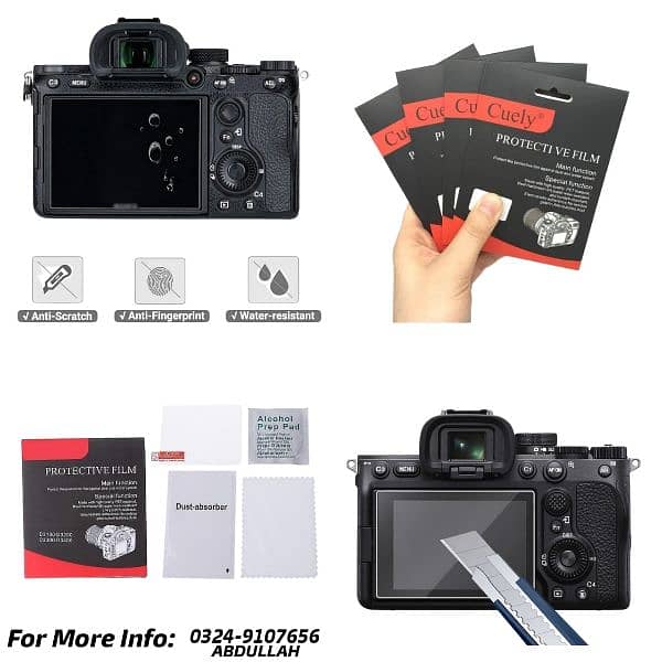 Camera LCD Screen Protectors* for CANON, NIKON, SONY 2