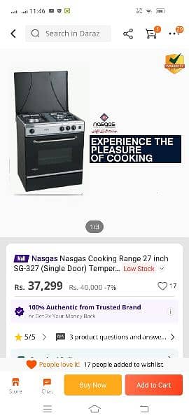 COOKING RANGE (nasgas original) 2