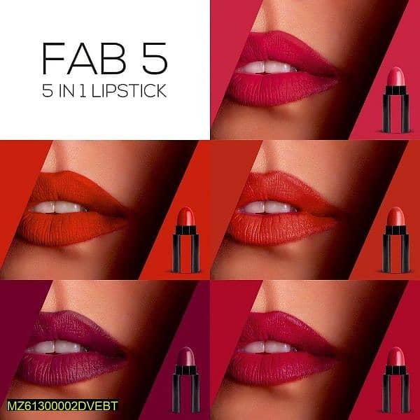 glossy lipstick pack of 5 0
