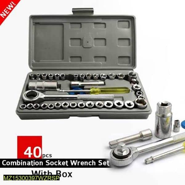 40 PCS Socket Wrench vehicle tool kit 1