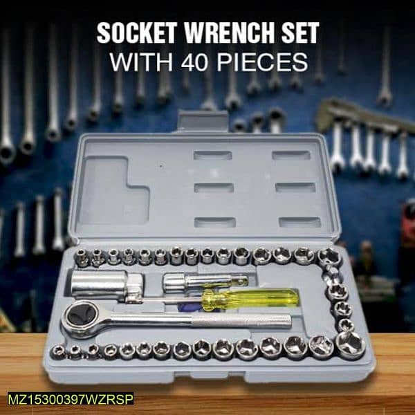 40 PCS Socket Wrench vehicle tool kit 2