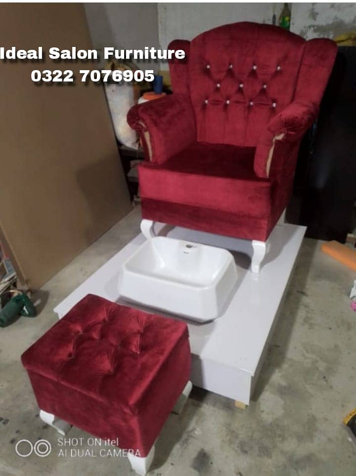 Beauty parlor chairs | shampoo unit | pedicure | cutti Saloon chairs 4