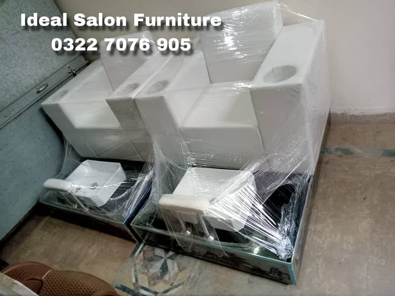 Beauty parlor chairs | shampoo unit | pedicure | cutti Saloon chairs 5