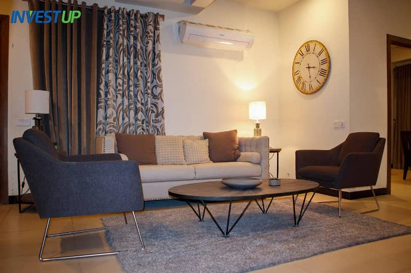 3 Bed Furnished Flat Available. For Rent In Pine Heights. D-17 Islamabad. 2