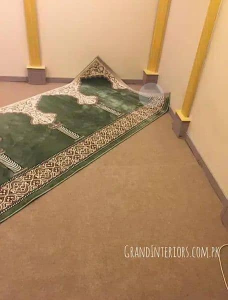 Janamaz prayer carpet prayers mat jaynamaz Grand interiors 3