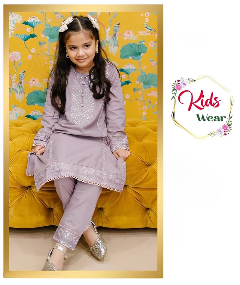 Branded & Premium Lawn Embroidery Summer Suits for Girls 8