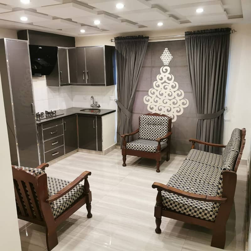 Furnished One Bed Apartment Available For Rent In Sector D Bahria Town Lahore 8