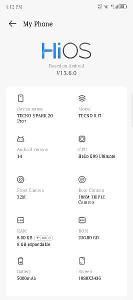 Tecno Spark 20 pro plus new 10