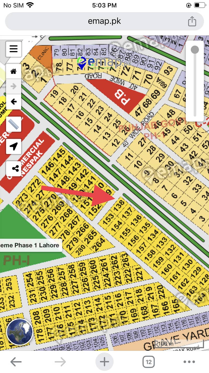 2 kanal Plot Block . D1 Nespak Housing Scheme Phase 1 0